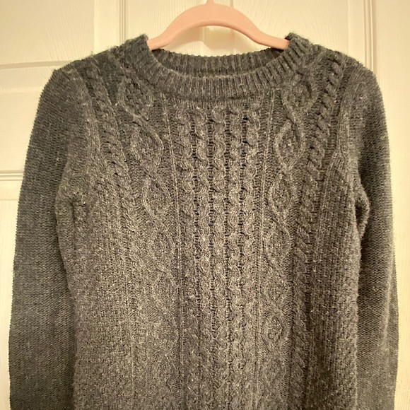 NEVER WORN! XS J.Crew Cable Knit in Charcoal - Picture 5 of 5